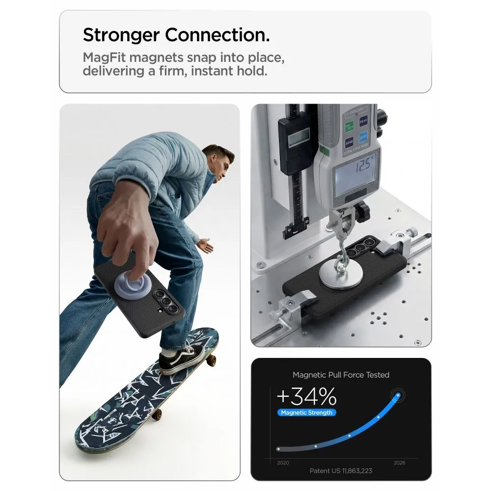 Samsung Galaxy S26 Plus Telefona vāciņš melns SPIGEN LIQUID AIR MAG MAGSAFE