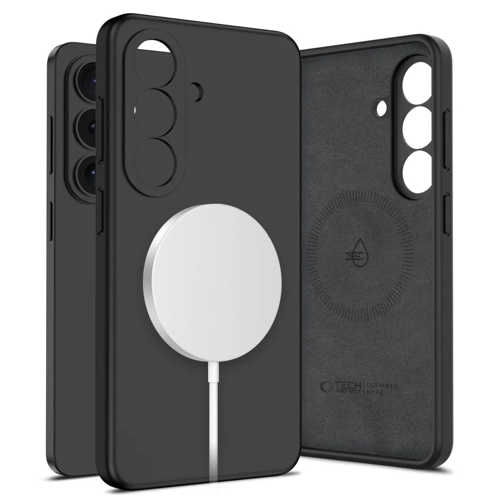 Samsung Galaxy S26 Plus Telefona vāciņš melns TECH-PROTECT SILICONE MAGSAFE