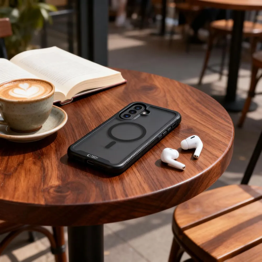 Samsung Galaxy A57 5G Telefona vāciņš melns TECH-PROTECT DEFENSE MAGSAFE