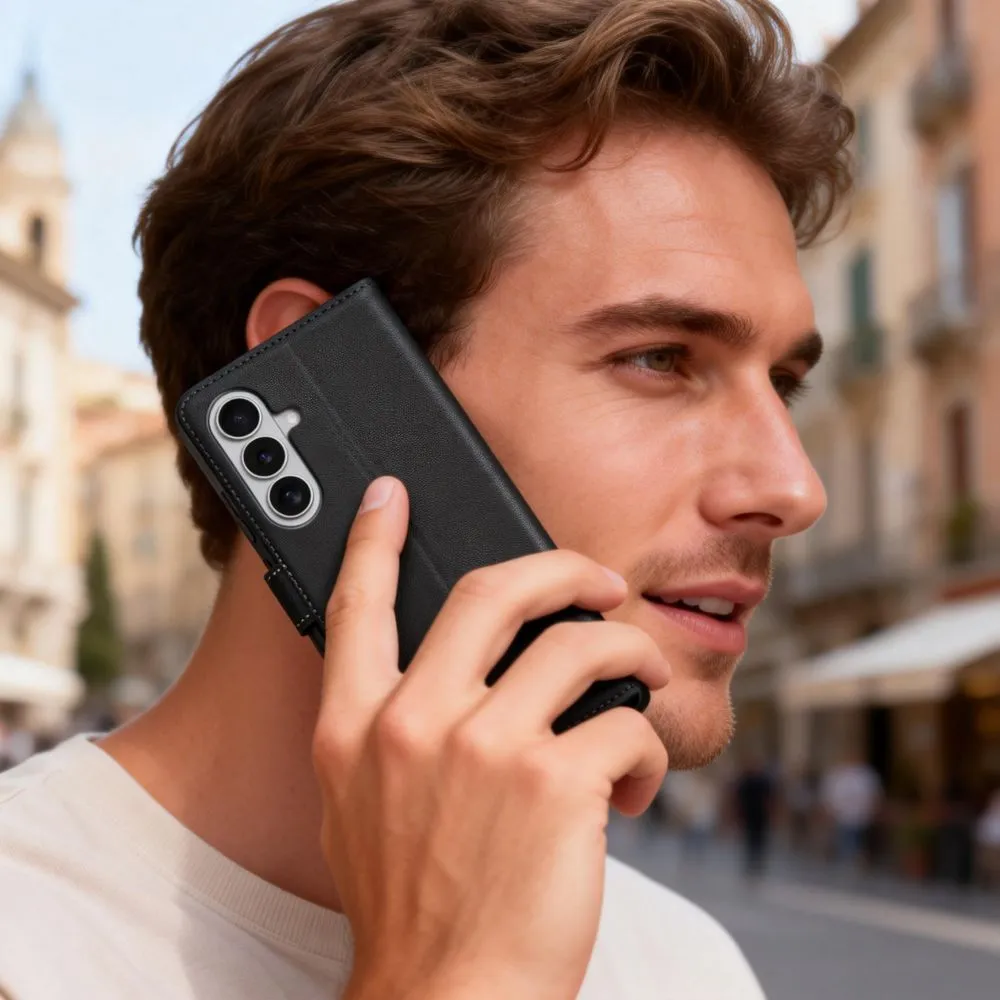 Samsung Galaxy A57 5G Telefona maciņš melns TECH-PROTECT WALLET