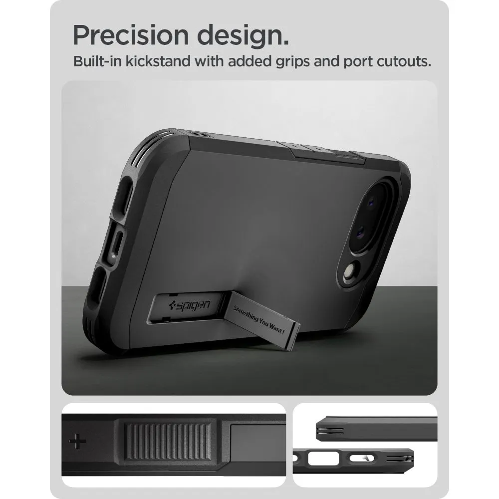 Google Pixel 10A Telefona vāciņš melns SPIGEN TOUGH ARMOR MAG MAGSAFE