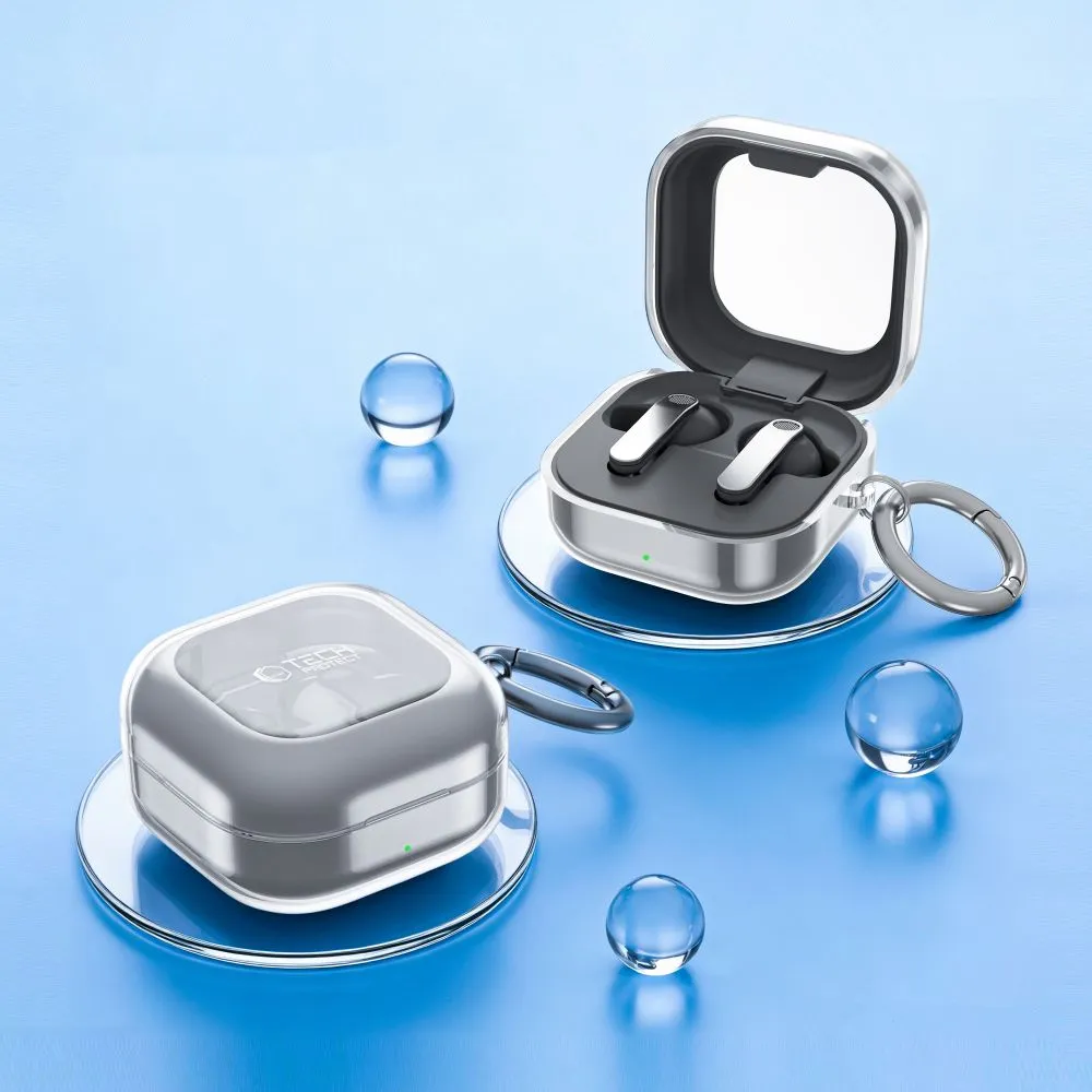 Samsung Galaxy Buds 4 / Pro Aizsargvāciņi un maciņi caurspīdīgs TECH-PROTECT FLEXAIR
