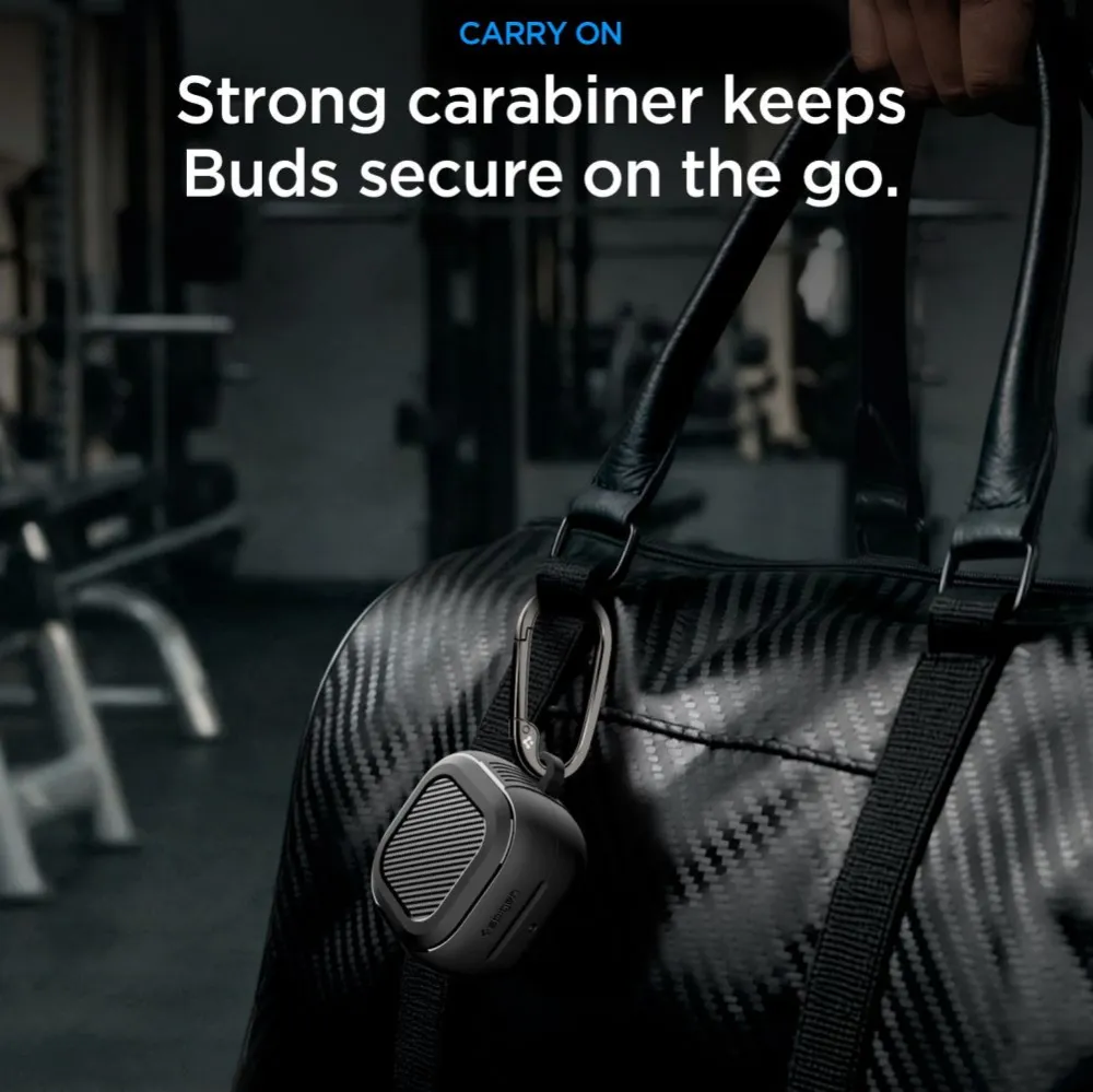 Samsung Galaxy Buds 4 / Pro Aizsargvāciņi un maciņi melns SPIGEN RUGGED ARMOR