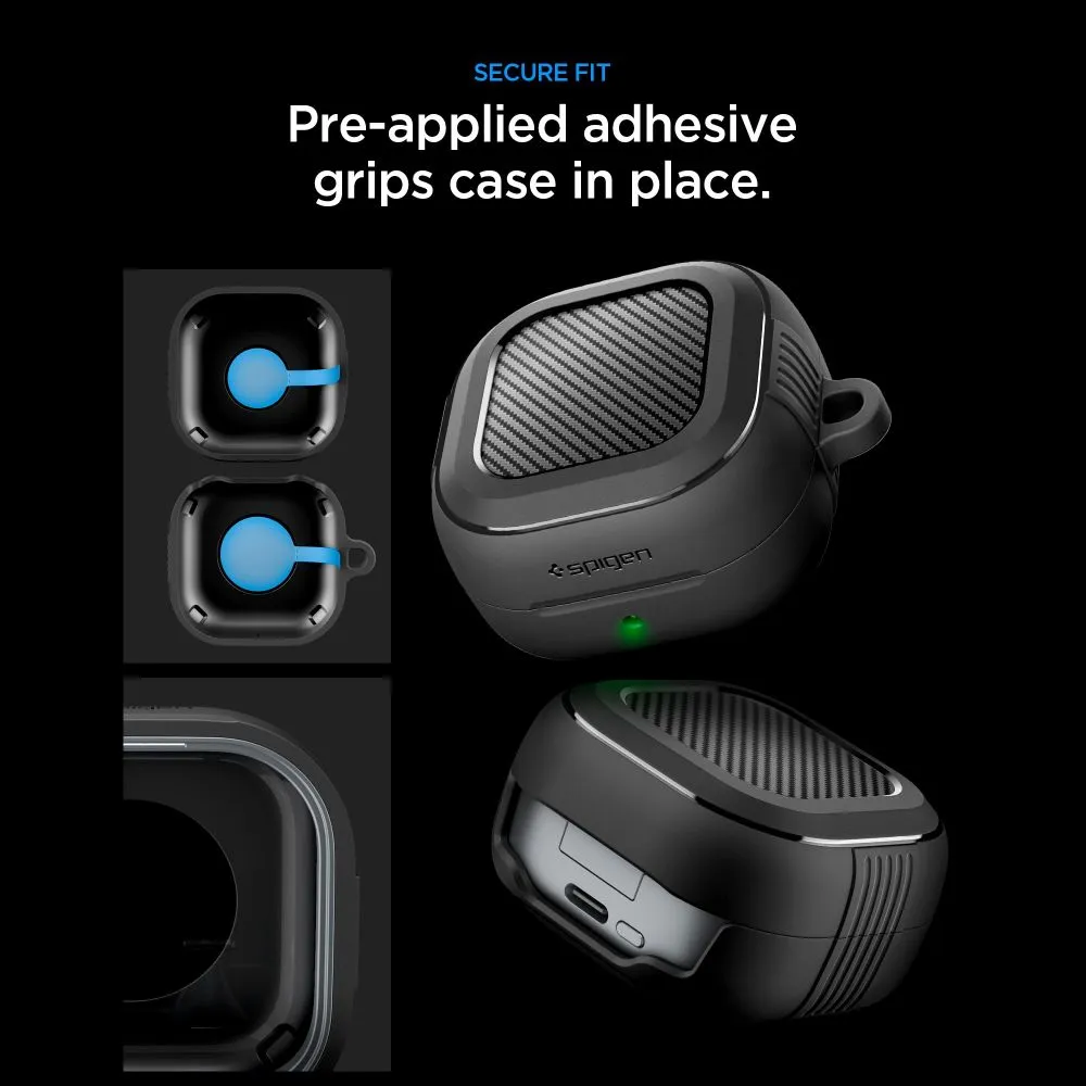 Samsung Galaxy Buds 4 / Pro Aizsargvāciņi un maciņi melns SPIGEN RUGGED ARMOR