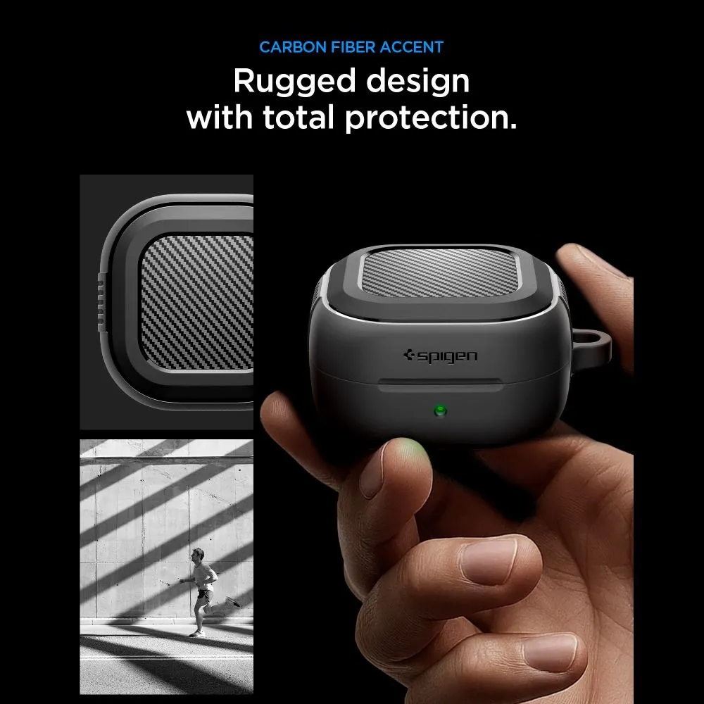 Samsung Galaxy Buds 4 / Pro Aizsargvāciņi un maciņi melns SPIGEN RUGGED ARMOR