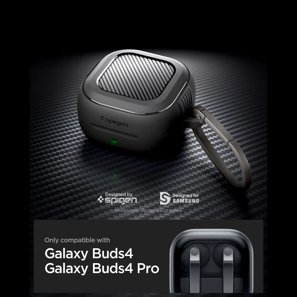 Samsung Galaxy Buds 4 / Pro Aizsargvāciņi un maciņi melns SPIGEN RUGGED ARMOR