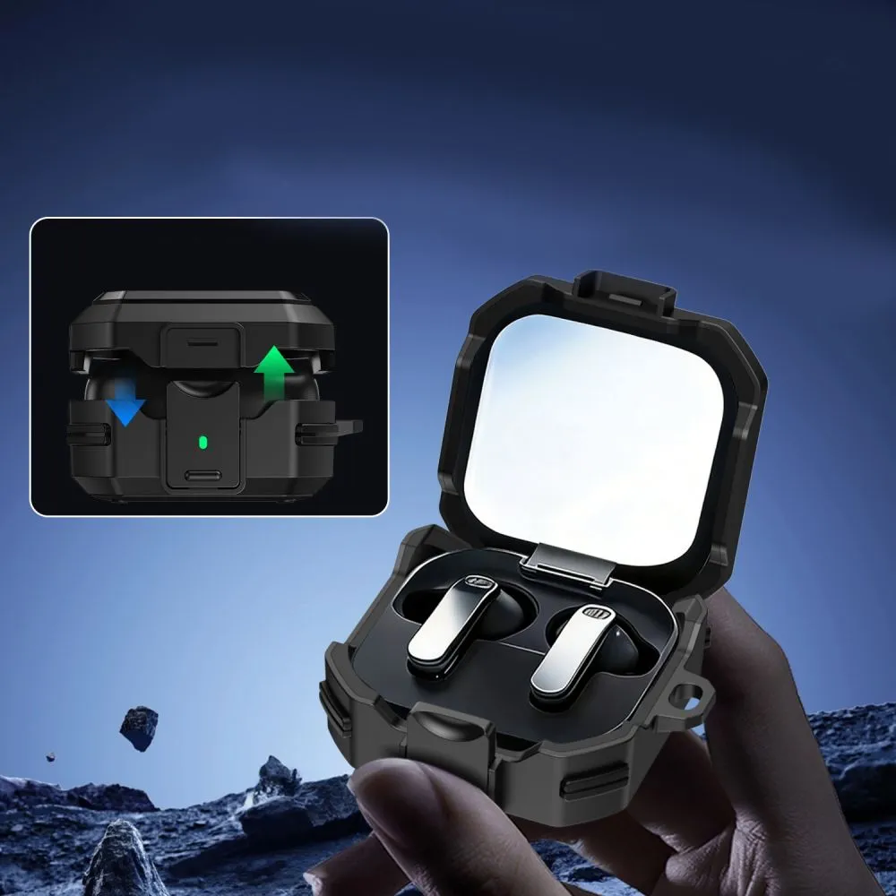 Samsung Galaxy Buds 4 / Pro Aizsargvāciņi un maciņi melns TECH-PROTECT CARBONOX MAGSAFE
