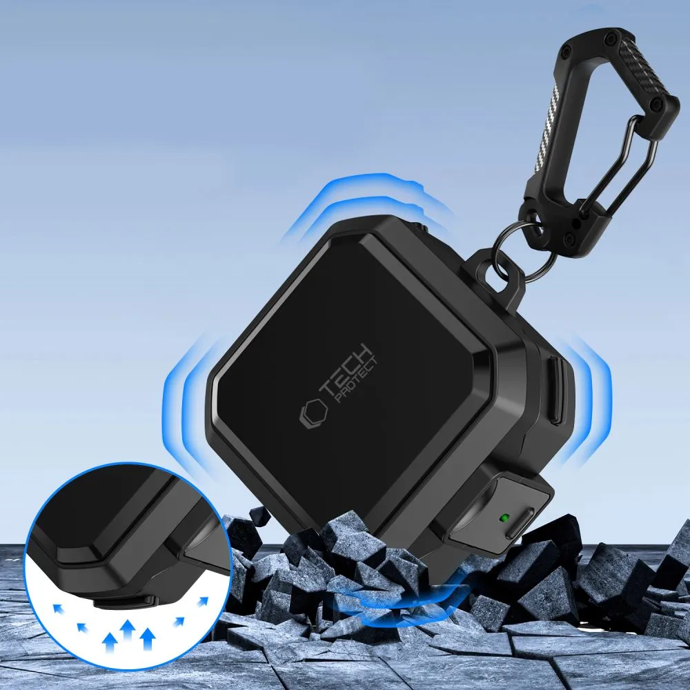 Samsung Galaxy Buds 4 / Pro Aizsargvāciņi un maciņi melns TECH-PROTECT CARBONOX MAGSAFE