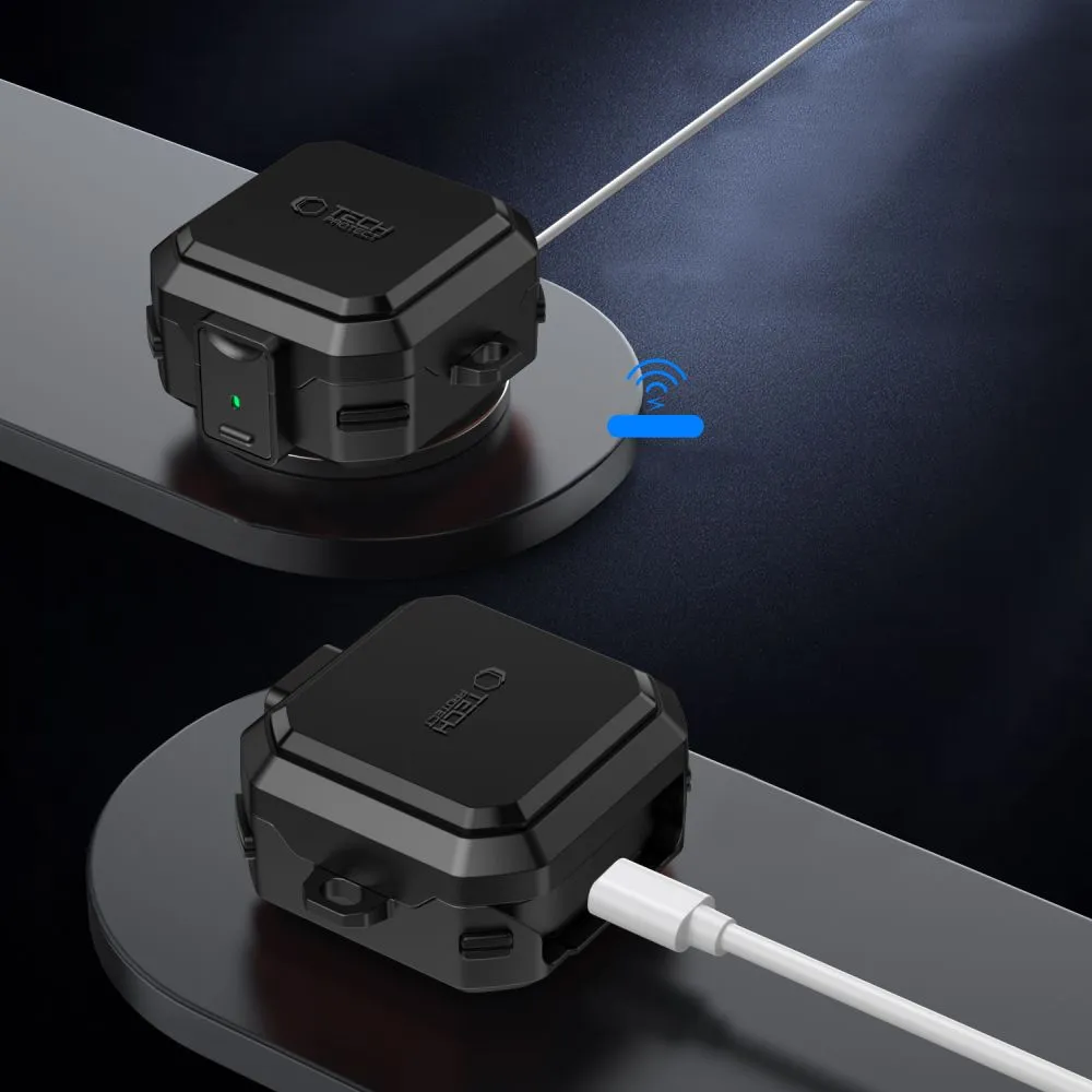 Samsung Galaxy Buds 4 / Pro Aizsargvāciņi un maciņi melns TECH-PROTECT CARBONOX MAGSAFE