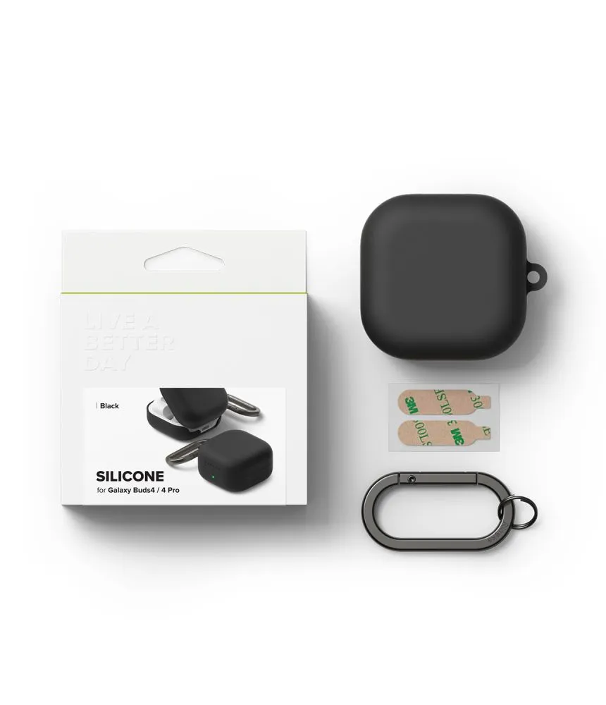 Samsung Galaxy Buds 4 / Pro Aizsargvāciņi un maciņi melns RINGKE SILICONE