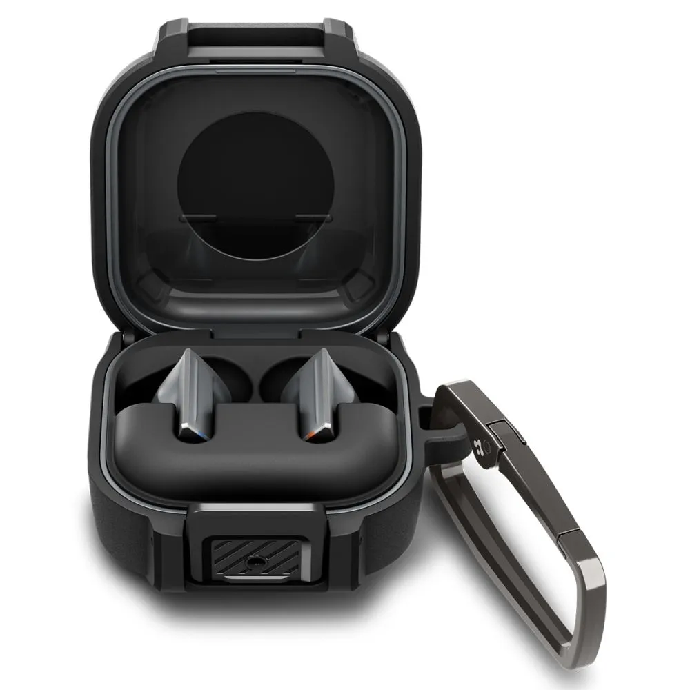Samsung Galaxy Buds 4 / Pro Aizsargvāciņi un maciņi melns SPIGEN LOCK FIT