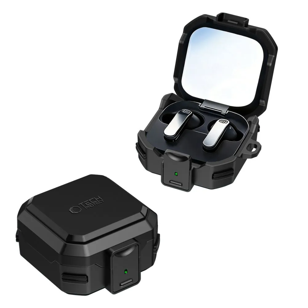 Samsung Galaxy Buds 4 / Pro Aizsargvāciņi un maciņi melns TECH-PROTECT CARBONOX MAGSAFE