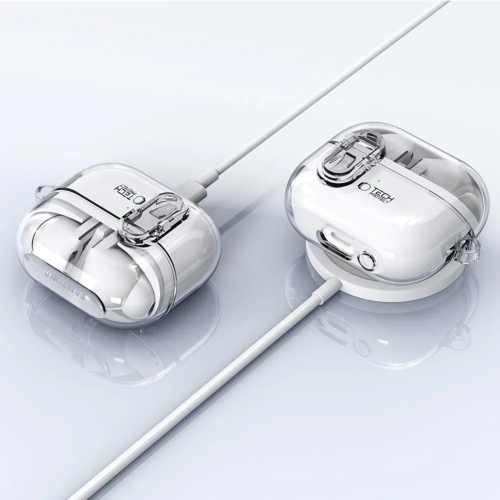 Samsung Galaxy Buds 3 / Pro Aizsargvāciņi un maciņi caurspīdīgs TECH-PROTECT FLEXAIR