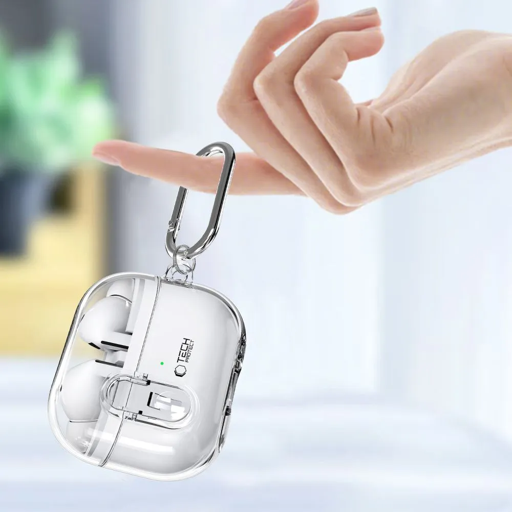 Samsung Galaxy Buds 3 / Pro Aizsargvāciņi un maciņi caurspīdīgs TECH-PROTECT FLEXAIR