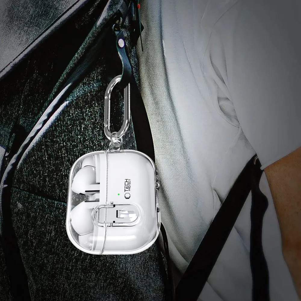 Samsung Galaxy Buds 3 / Pro Aizsargvāciņi un maciņi caurspīdīgs TECH-PROTECT FLEXAIR