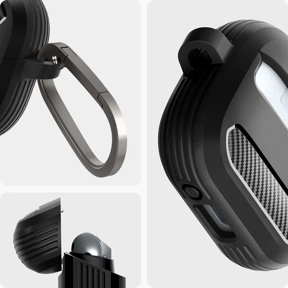 Samsung Galaxy Buds 3 / Pro Suojaavat kotelot ja kuoret musta SPIGEN RUGGED ARMOR PRO