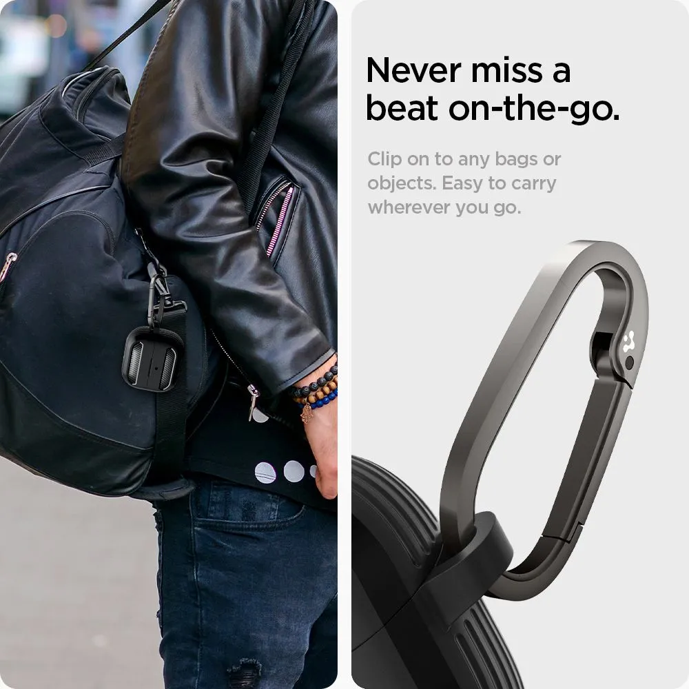 Samsung Galaxy Buds 3 / Pro Suojaavat kotelot ja kuoret musta SPIGEN RUGGED ARMOR PRO