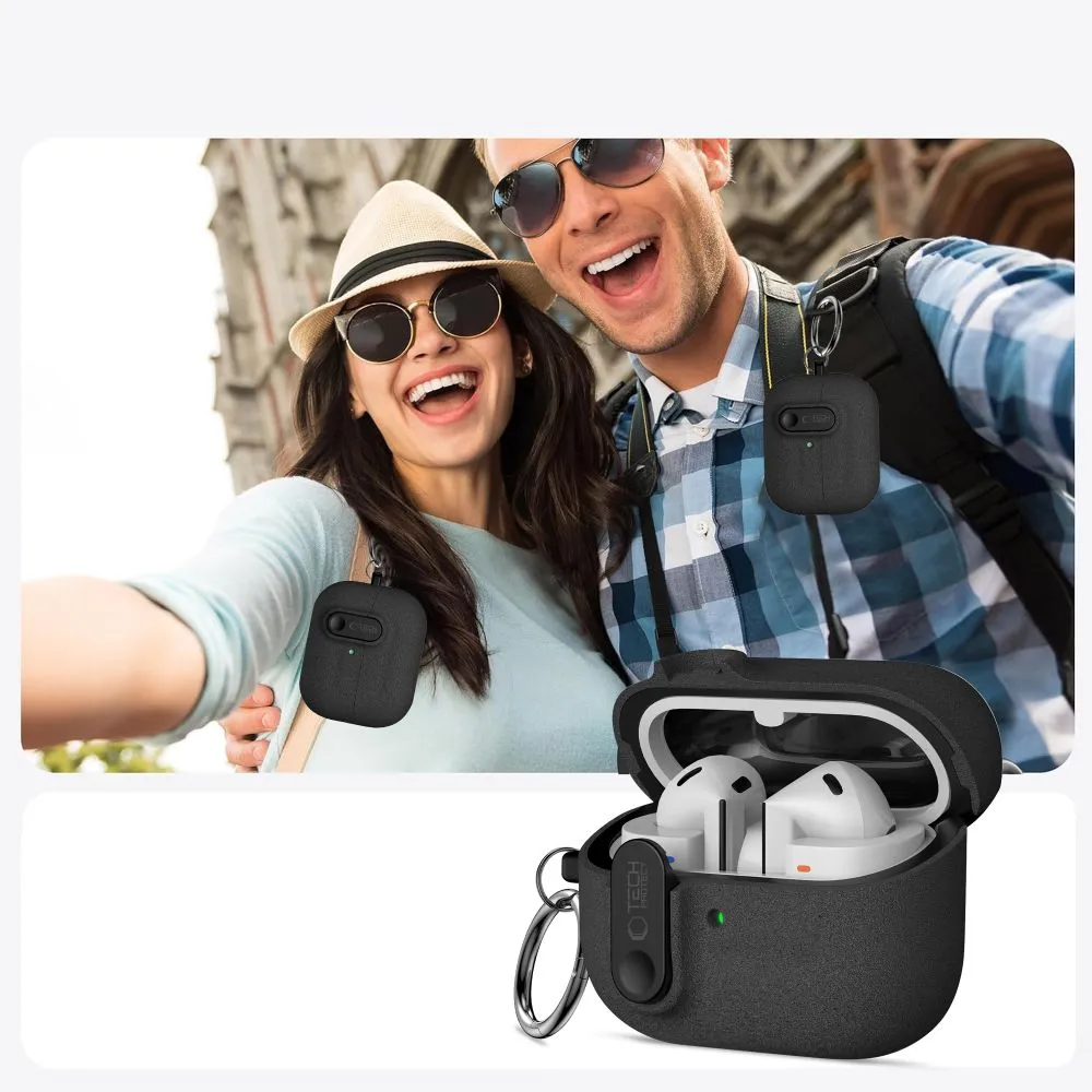 Samsung Galaxy Buds 3 / Pro Aizsargvāciņi un maciņi melns TECH-PROTECT SLIM HOOK FE