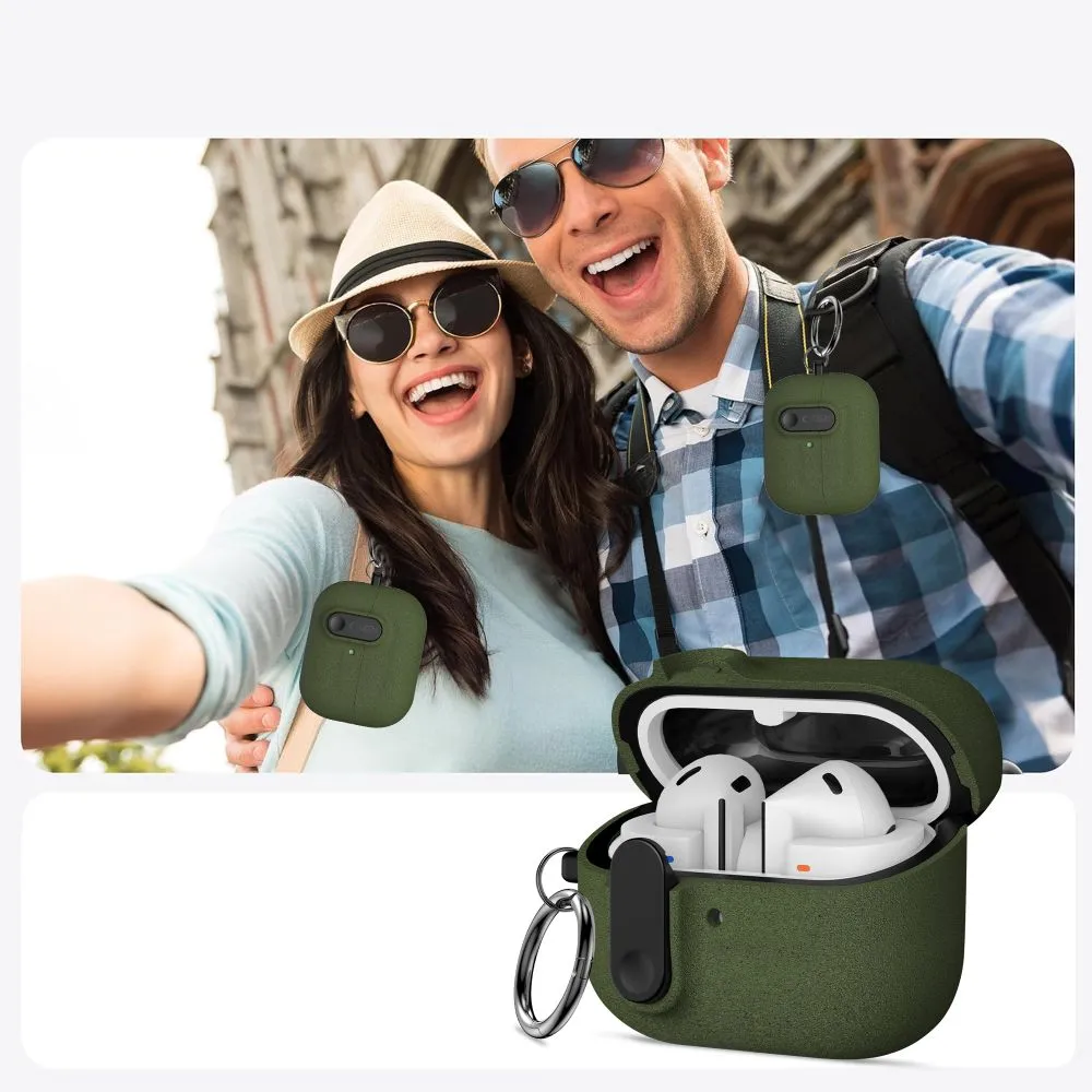Samsung Galaxy Buds 3 / Pro Aizsargvāciņi un maciņi zaļš TECH-PROTECT SLIM HOOK FE