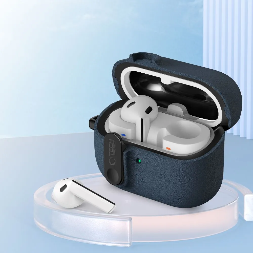 Samsung Galaxy Buds 3 / Pro Aizsargvāciņi un maciņi zils TECH-PROTECT SLIM HOOK FE