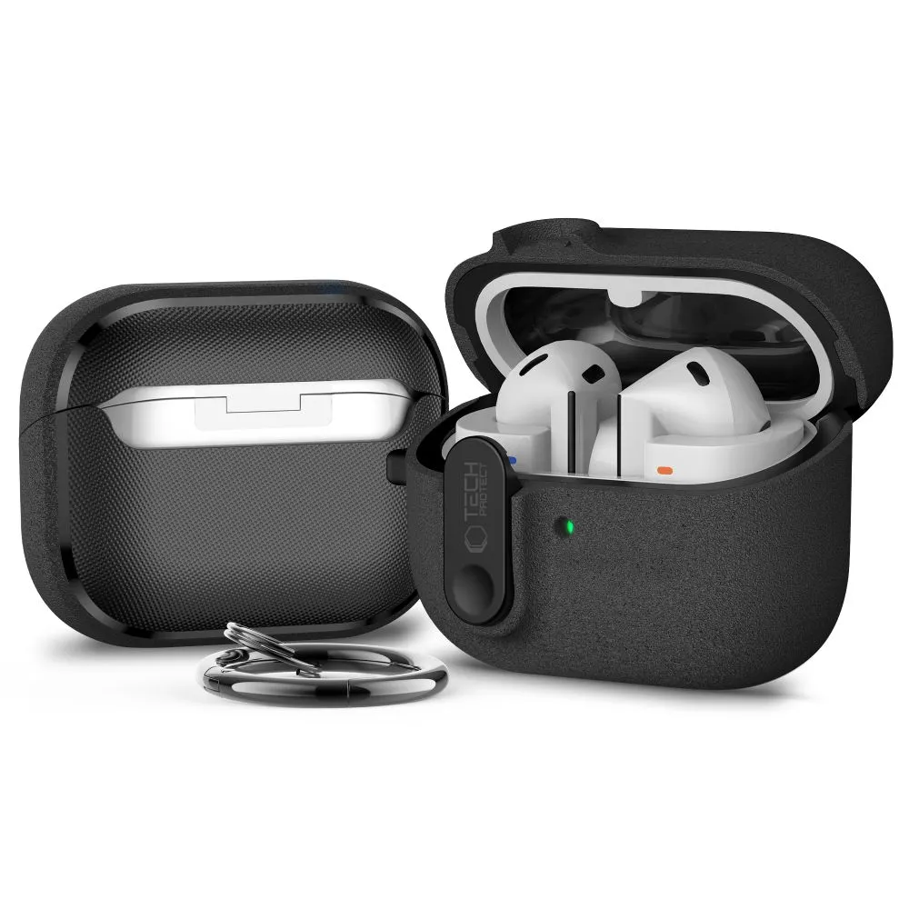 Samsung Galaxy Buds 3 / Pro Aizsargvāciņi un maciņi melns TECH-PROTECT SLIM HOOK FE
