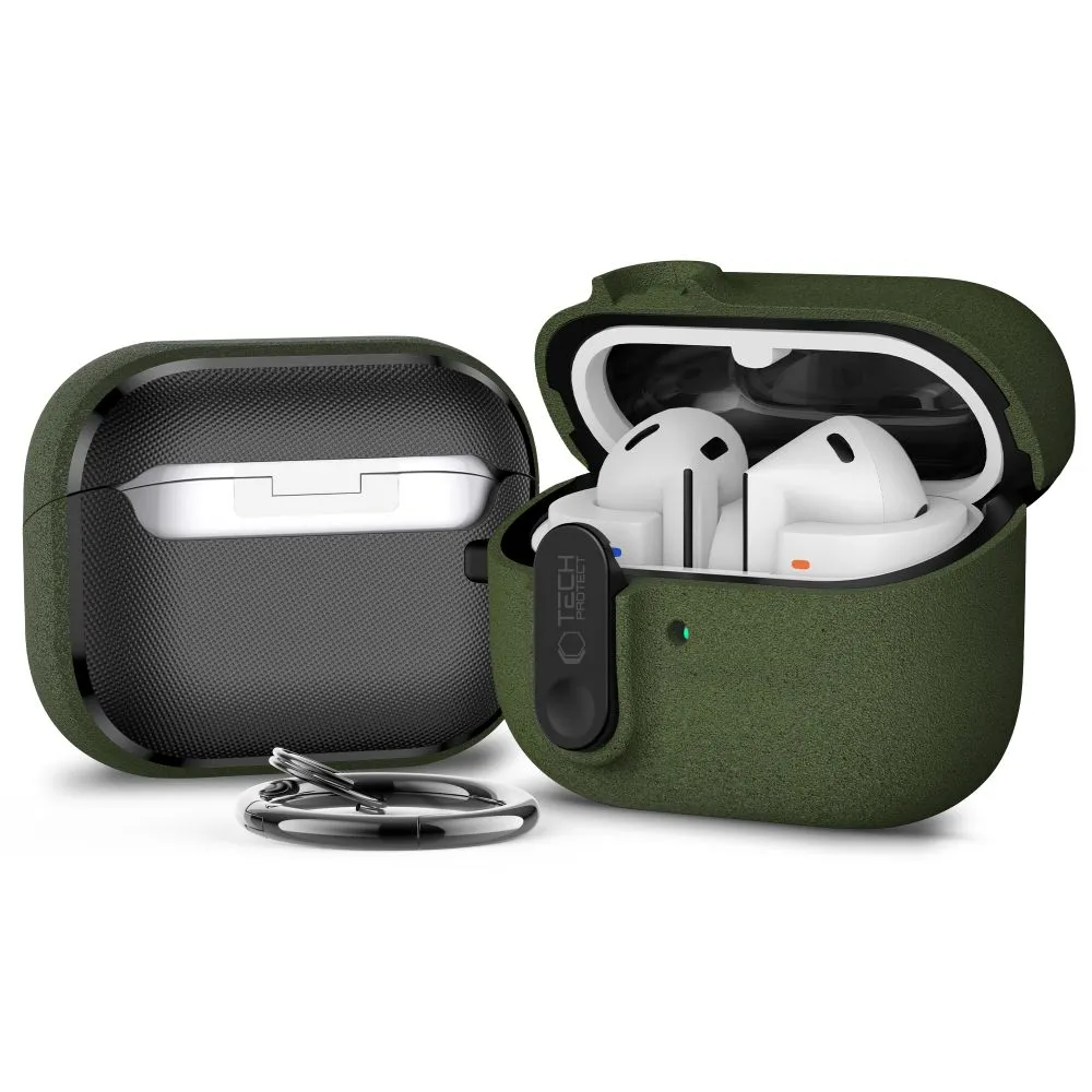 Samsung Galaxy Buds 3 / Pro Aizsargvāciņi un maciņi zaļš TECH-PROTECT SLIM HOOK FE
