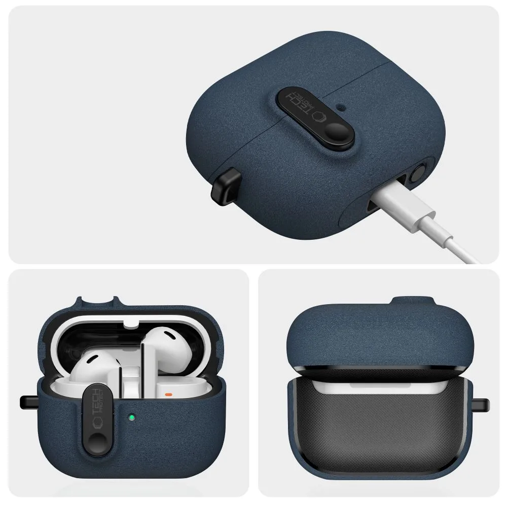 Samsung Galaxy Buds 3 / Pro Aizsargvāciņi un maciņi zils TECH-PROTECT SLIM HOOK FE