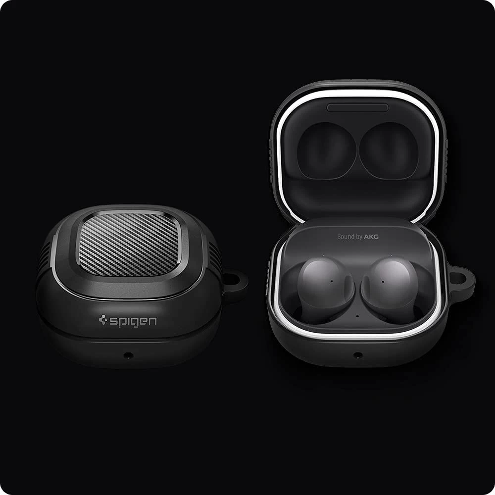 Samsung Galaxy Buds 2 Pro / Live Aizsargvāciņi un maciņi melns SPIGEN Rugged Armor