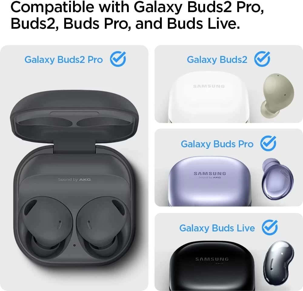 Samsung Galaxy Buds 2 Pro / Live Aizsargvāciņi un maciņi melns SPIGEN Rugged Armor