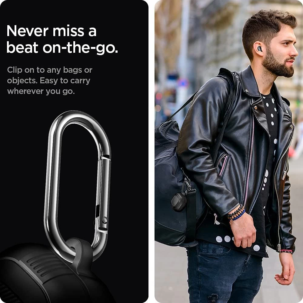 Samsung Galaxy Buds 2 Pro / Live Aizsargvāciņi un maciņi melns SPIGEN Rugged Armor