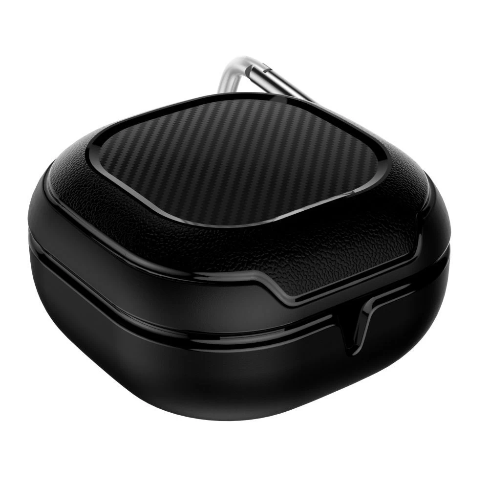 Samsung Galaxy Buds 2 Pro / Live Aizsargvāciņi un maciņi melns TECH-PROTECT ROUGH CARBON FE PRO LIVE