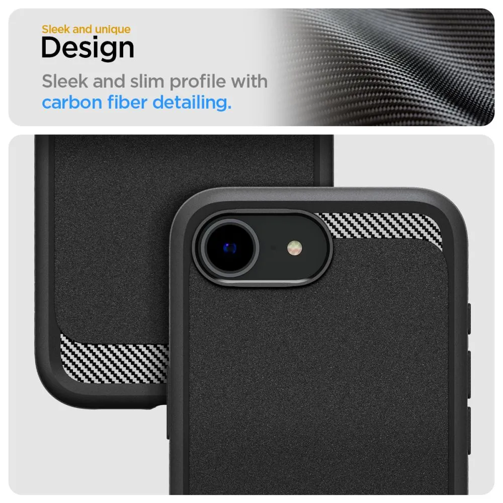 Apple iPhone 17e Telefona vāciņš melns SPIGEN RUGGED ARMOR MAG MAGSAFE