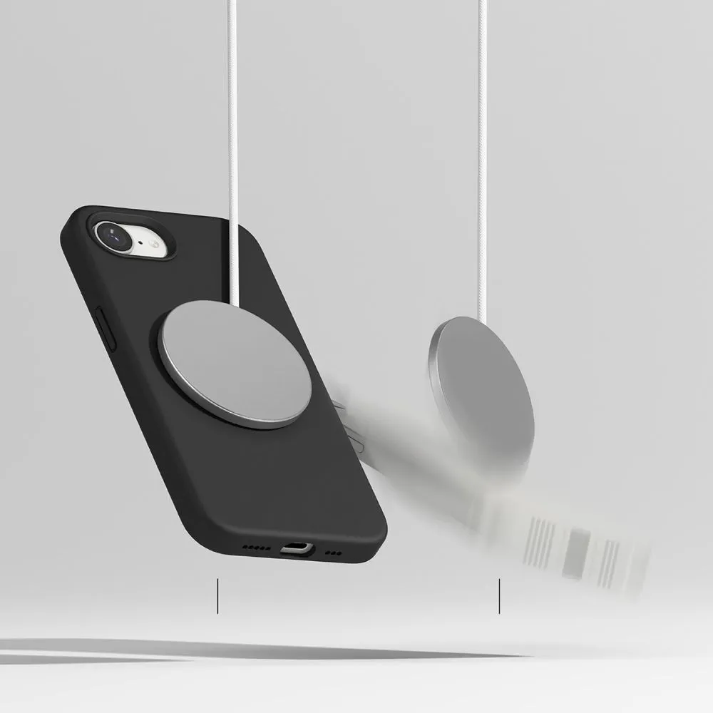 Apple iPhone 17e Telefona vāciņš melns RINGKE SILICONE MAGNETIC MAGSAFE