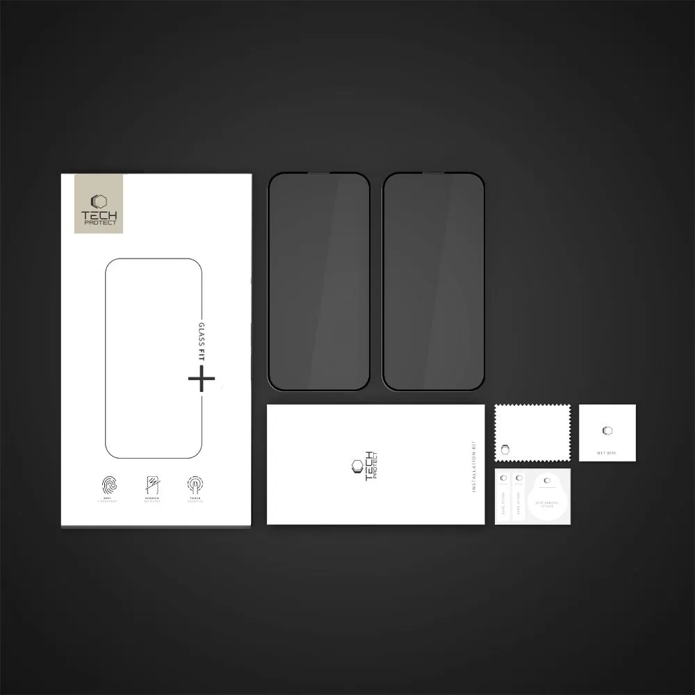 Apple iPhone 17e Aizsargstikls  TECH-PROTECT GLASS FIT+ 2-PACK