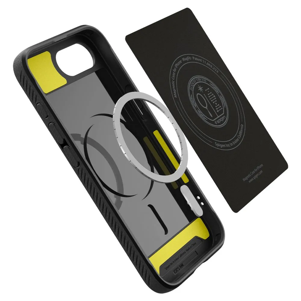 Apple iPhone 17e Telefona vāciņš melns SPIGEN RUGGED ARMOR MAG MAGSAFE