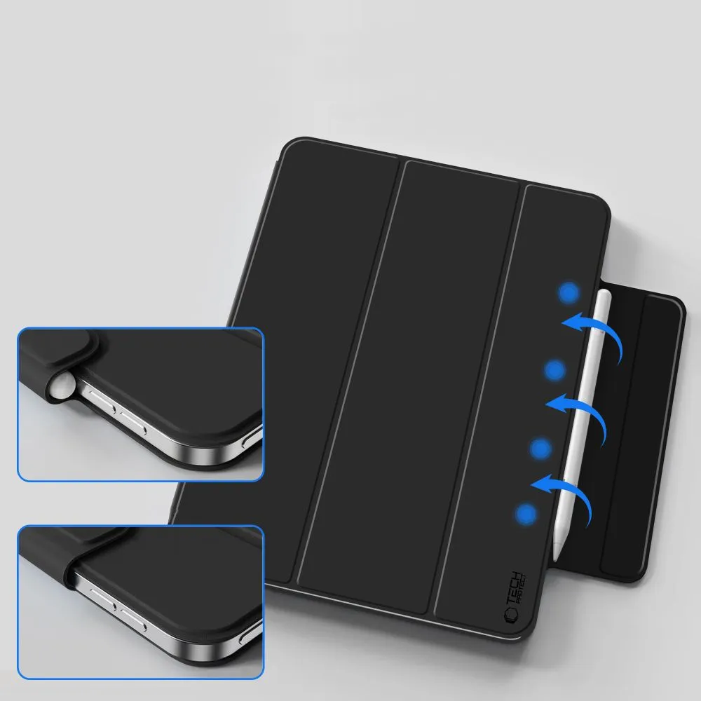 Apple iPad Air 13 (2026) Planšetes maciņš melns TECH-PROTECT SMARTCASE MAGNETIC