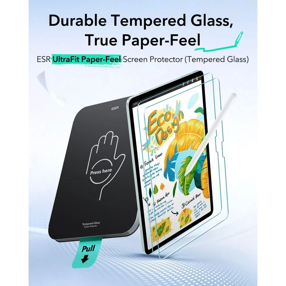 Apple iPad Air 11 8th Gen (2026) Planšetes aizsargstikls  ESR PAPER FEEL 2-PACK