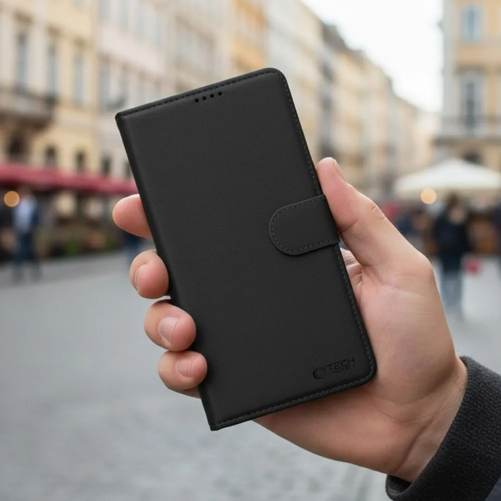 OnePlus Nord 6 Telefona maciņš melns TECH-PROTECT WALLET