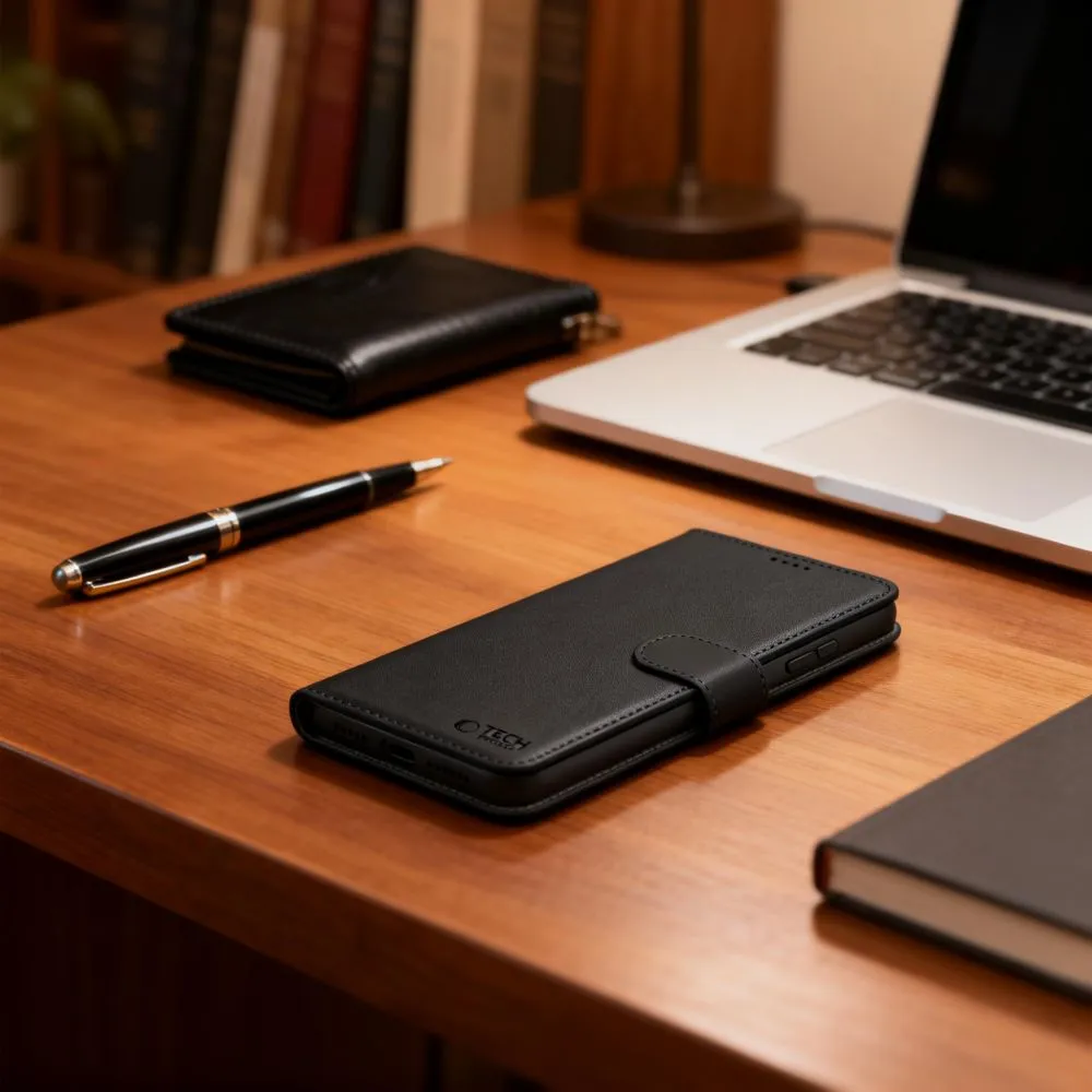 Xiaomi 17T Pro Telefona maciņš melns TECH-PROTECT WALLET