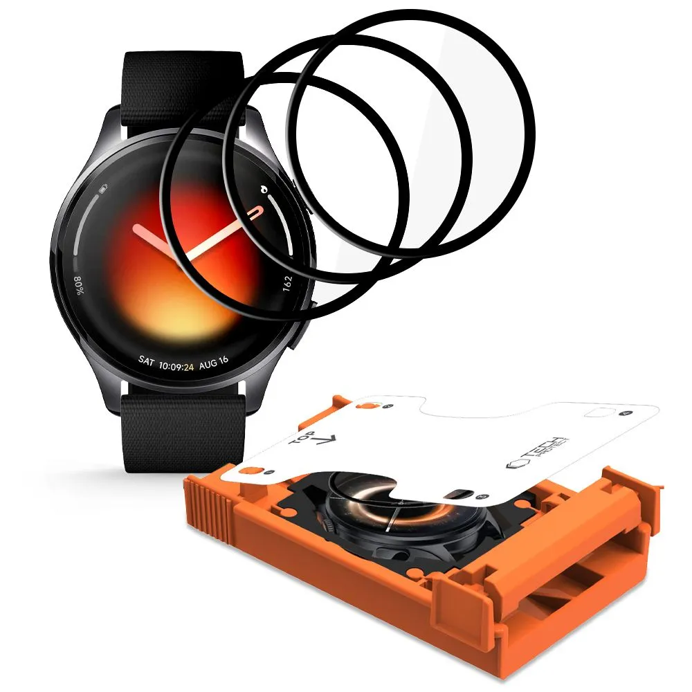 Xiaomi Watch 5 viedpulksteņa aizsargstikls  TECH-PROTECT EASY SET FLEX+ 3-PACK