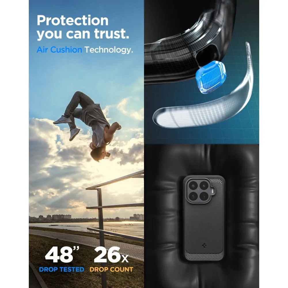 Xiaomi 17T Telefona vāciņš melns SPIGEN RUGGED ARMOR