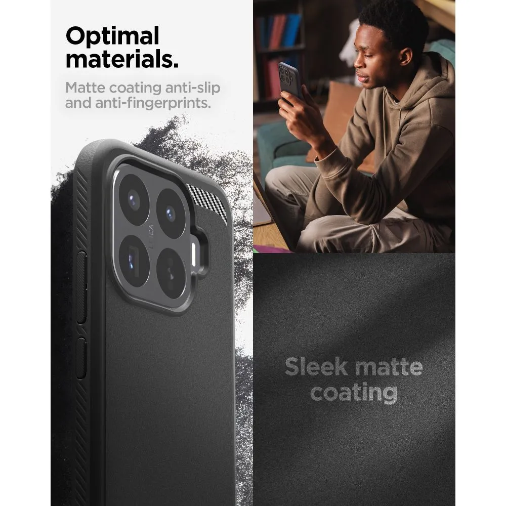 Xiaomi 17T Telefona vāciņš melns SPIGEN RUGGED ARMOR