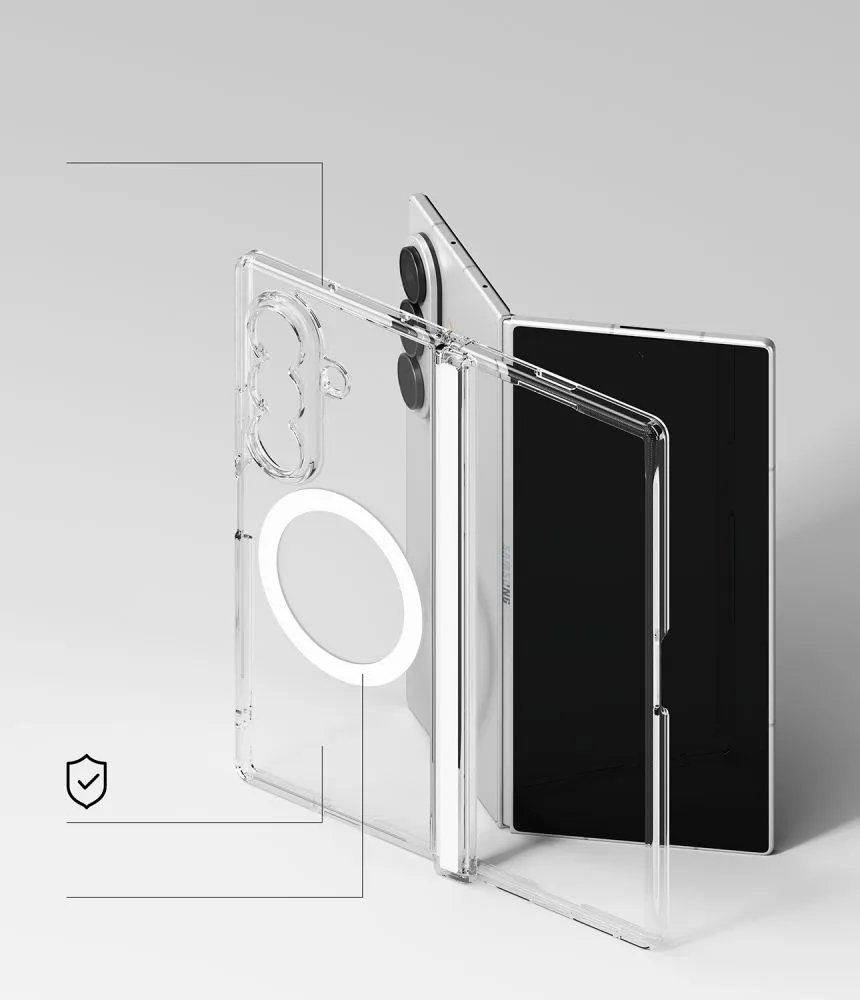 Samsung Galaxy Z Fold 8 Ultra Telefona vāciņš caurspīdīgs RINGKE FUSION FLAP MAGNETIC MAGSAFE