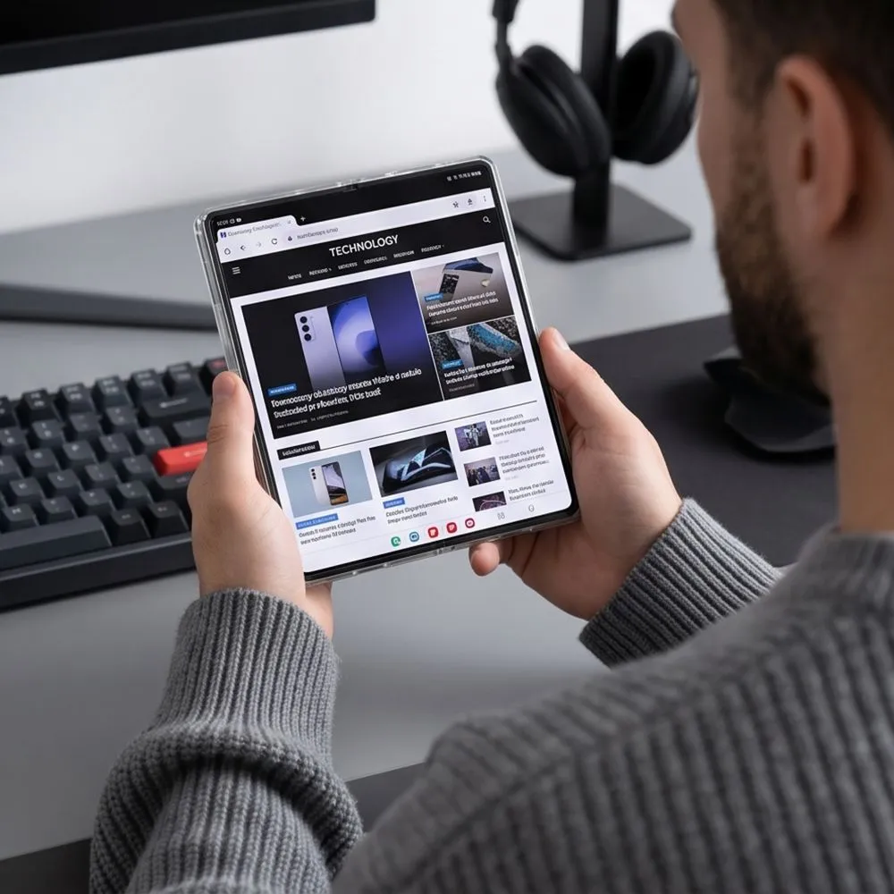 Samsung Galaxy Z Fold 8 Telefoni kaaned läbipaistev TECH-PROTECT FLEXAIR HYBRID MAGSAFE