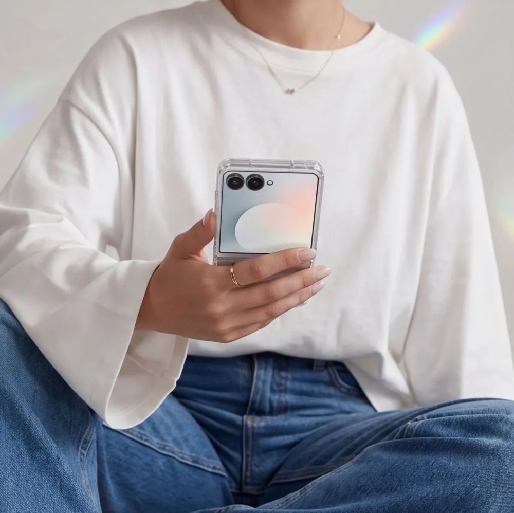 Samsung Galaxy Z Flip 8 Telefona vāciņš caurspīdīgs TECH-PROTECT FLEXAIR HYBRID