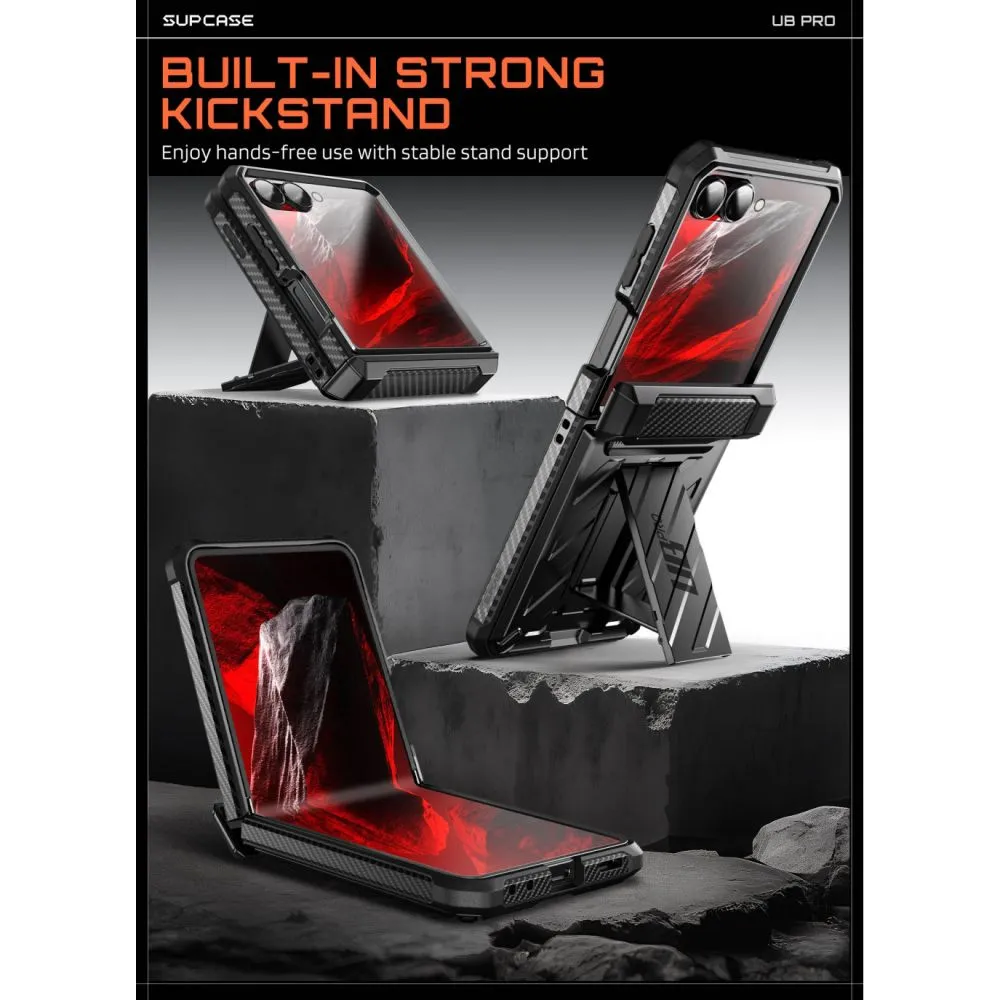 Samsung Galaxy Z Flip 8 Telefona vāciņš melns SUPCASE UNICORN BEETLE PRO