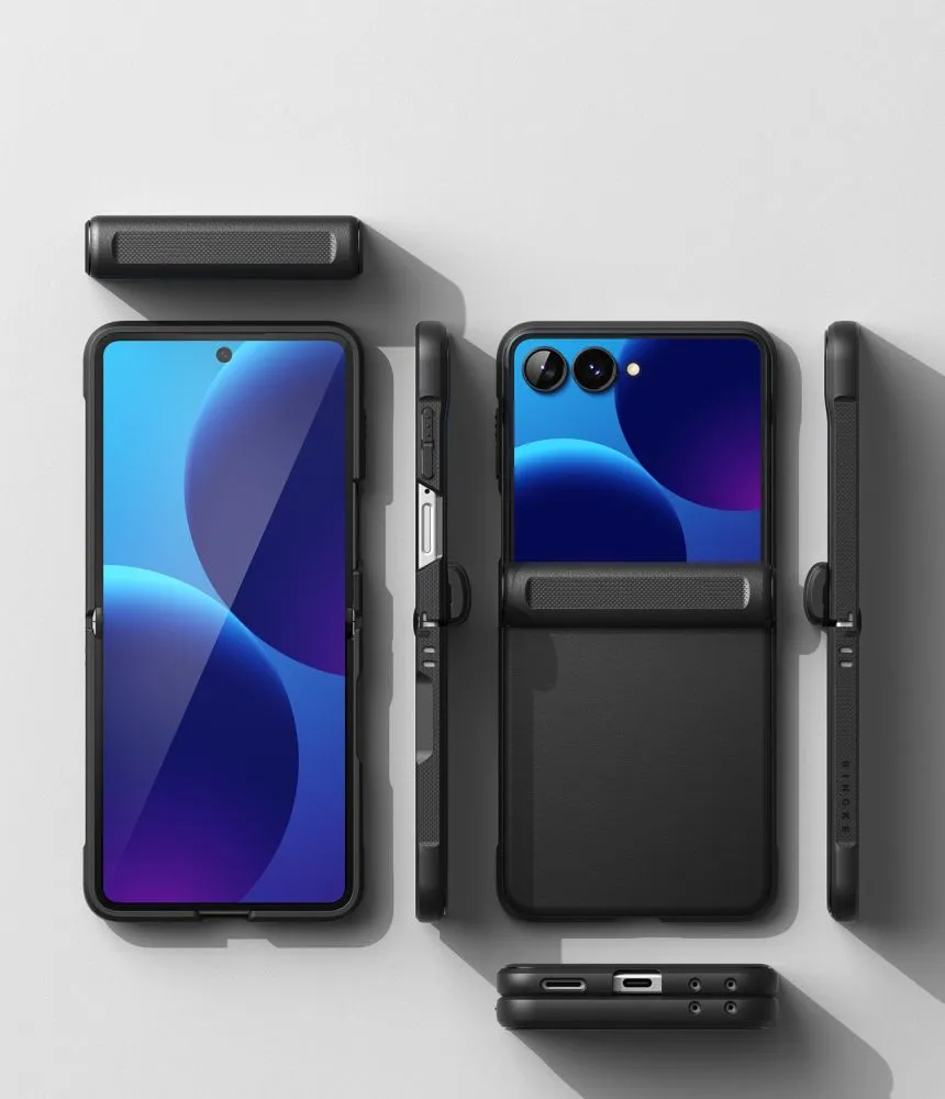 Samsung Galaxy Z Flip 8 Telefona vāciņš melns RINGKE ONYX FLAP