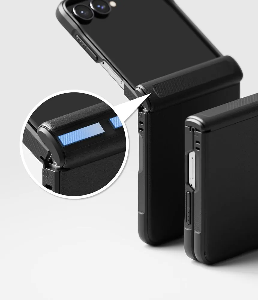 Samsung Galaxy Z Flip 8 Telefona vāciņš melns RINGKE ONYX FLAP MAGNETIC MAGSAFE