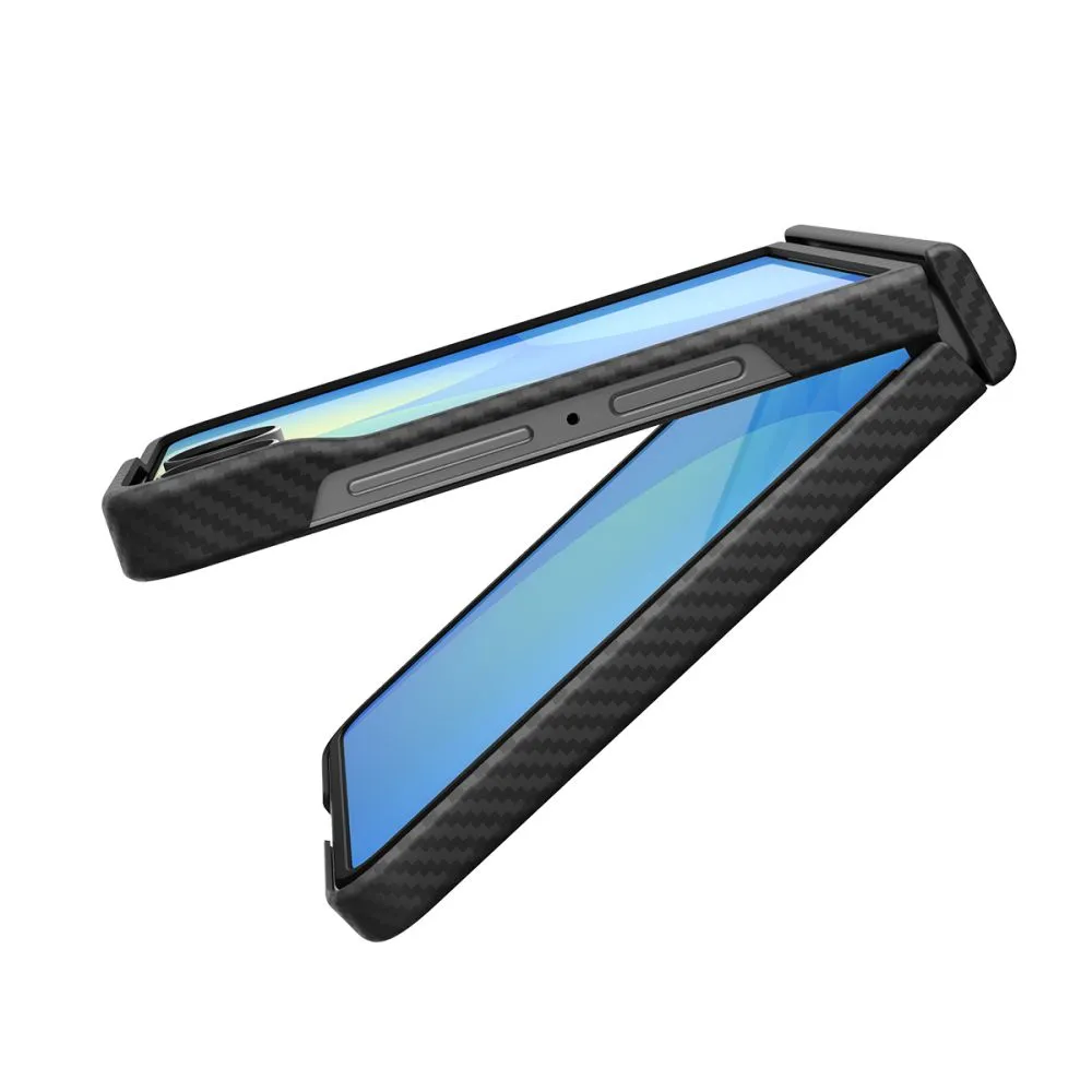 Samsung Galaxy Z Flip 8 Telefoni kaaned must SPIGEN AIRSKIN ARAMID MAGSAFE