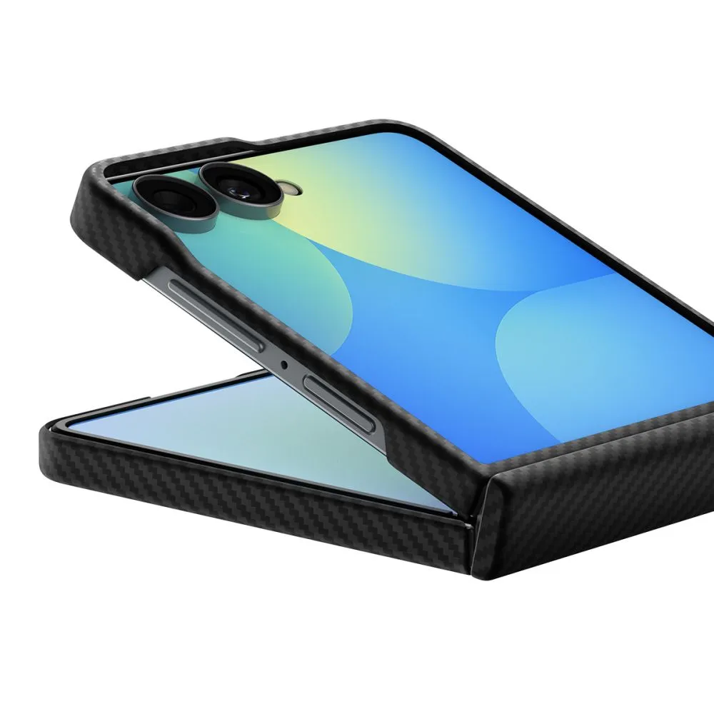 Samsung Galaxy Z Flip 8 Telefoni kaaned must SPIGEN AIRSKIN ARAMID MAGSAFE